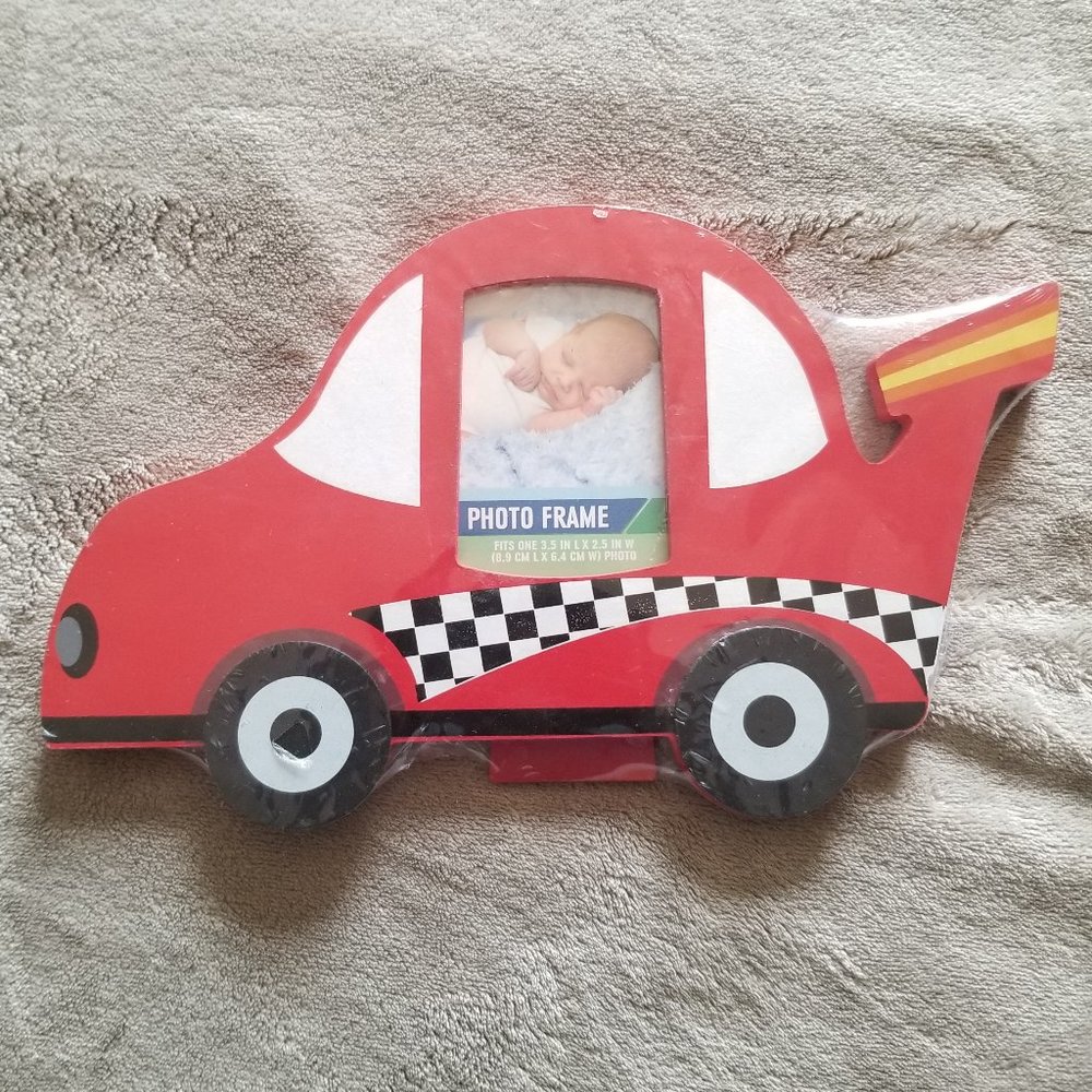 Red Racing Car Wooden Picture Frame